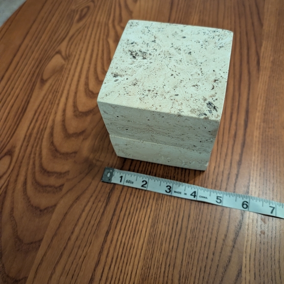Travertine Stone Cube - 4x4 - Picture 2 of 9